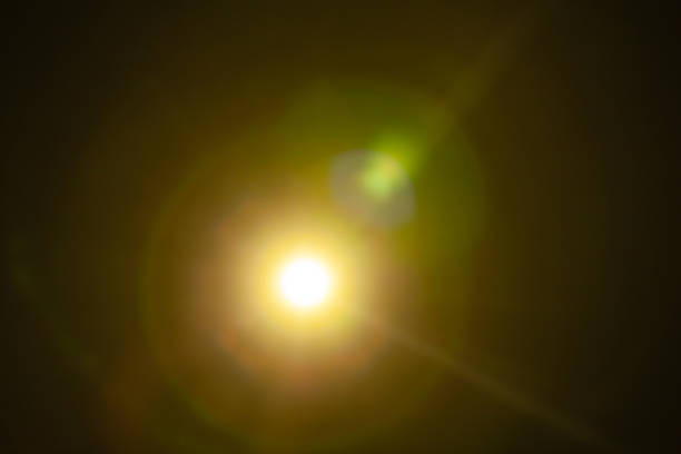 istock Sun flare on the black background 2195430512