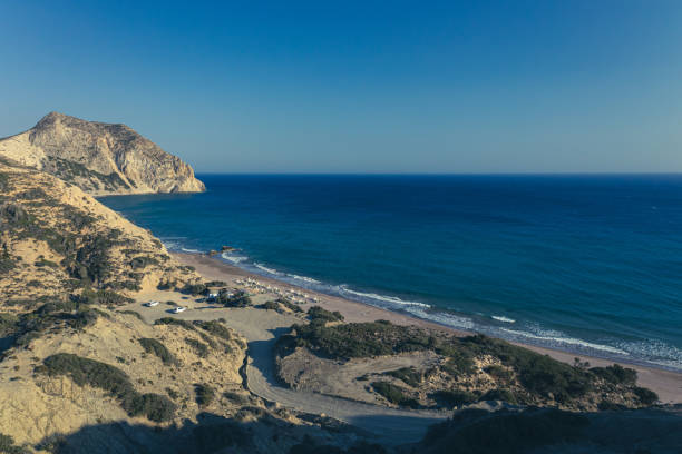 Beautiful day at the Kavo Paradiso beach in kos island, greece