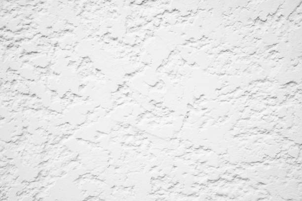 Close up of textured white stucco wall surface.