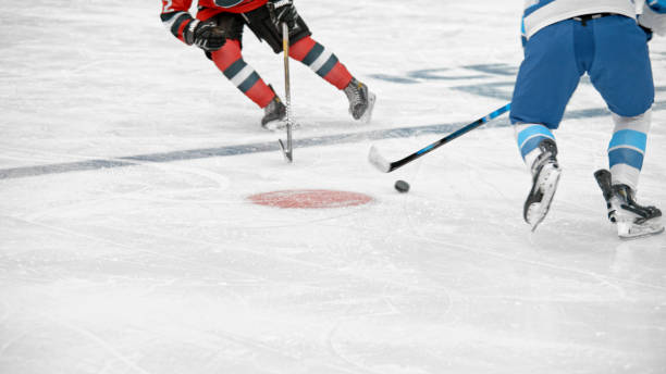 istock Intense Ice Hockey Game Close-Up Action 2195443298