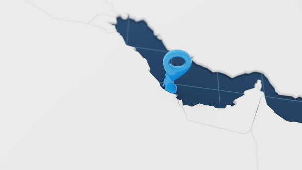 3D Australia map with states and territories.