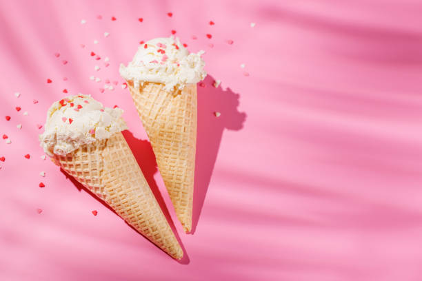 istock A charming ice cream cones treat adorned with heart-shaped decor 2195450770