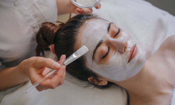 istock Experience a relaxing facial in a luxurious spa designed for tranquility and rejuvenation 2195453171