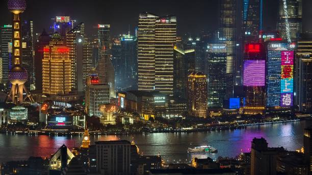 istock Night view of Lujiazui, Shanghai, China 2195460286