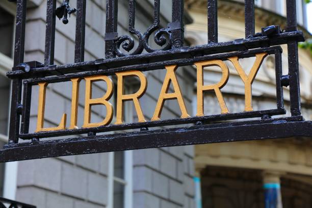 Library sign in Dublin, Ireland
