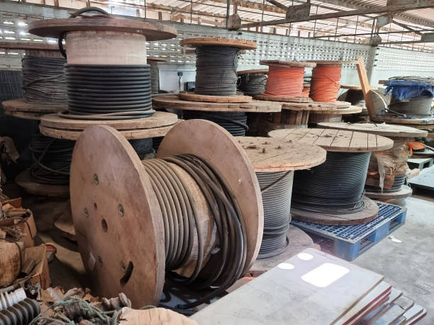 The remaining power and control cable drum from the old project stock