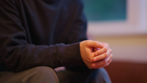 istock Nervous Hands During Mental Health Therapy Session 2195476671