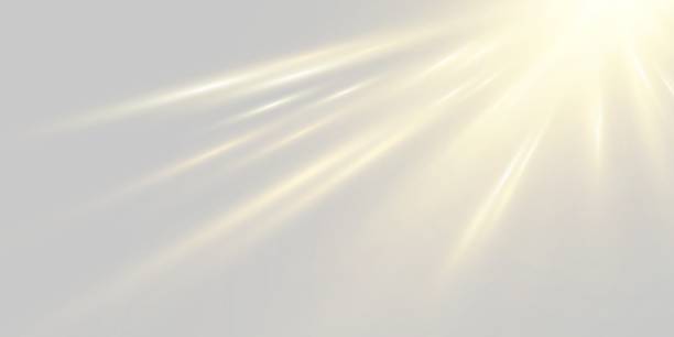 stockillustraties, clipart, cartoons en iconen met vector transparent sunlight special lens flash light effect.front sun lens flash. vector blur in the light of radiance. element of decor. - zonlicht