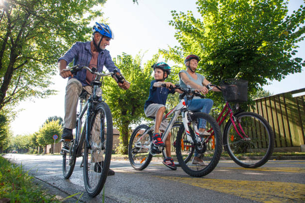 istock Family on trip with bikes 2195495926