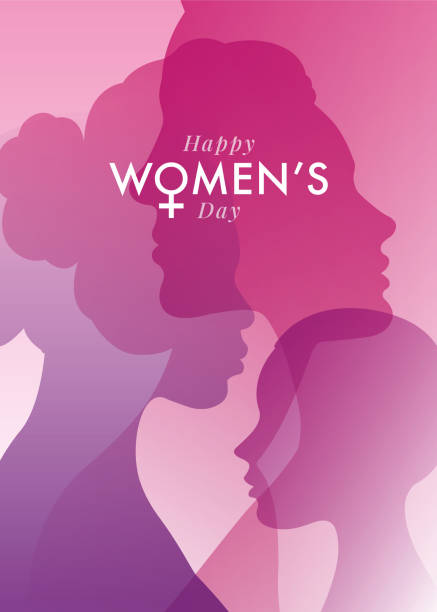 International Women's Day template for advertising, banners, leaflets and flyers. International Women's Day template for advertising, banners, leaflets and flyers. Stock illustration silhouette of a thanksgiving greetings stock illustrations