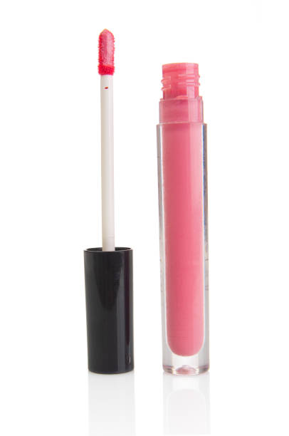 istock Pink lip gloss bottle isolated on a white background 2195507649