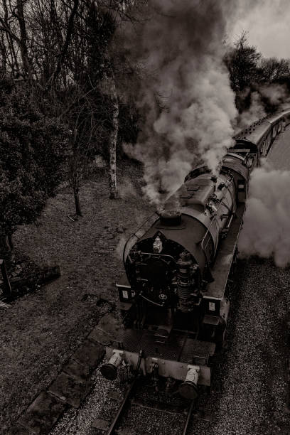 istock Steam Train at Haworth Station in Yorkshire 2195512638
