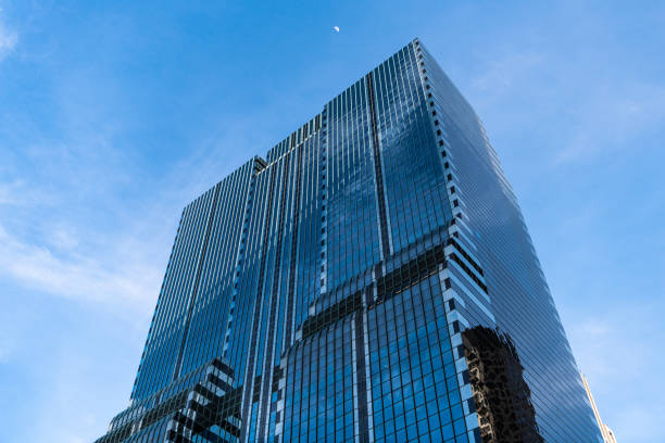 Apartment skyscrapers,  Lakeshore East in The Loop, downtown Chicago. Twenty-first centyru architecture.