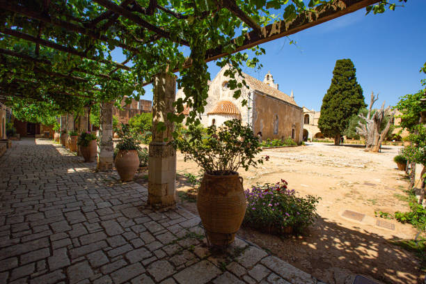 istock Pergola inside the courtyard of Arkadi Monastery,Rethymno,Crete,Greece 2195525686