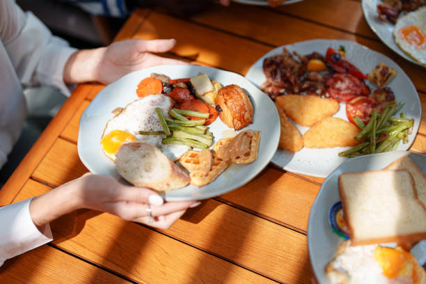 istock Delicious Nutritious Breakfast at Outdoor Restaurant 2195526289