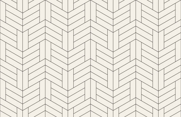 Seamless Geometric Vector Pattern Seamless. Colors easily changed. Editable Stroke. herringbone stock illustrations