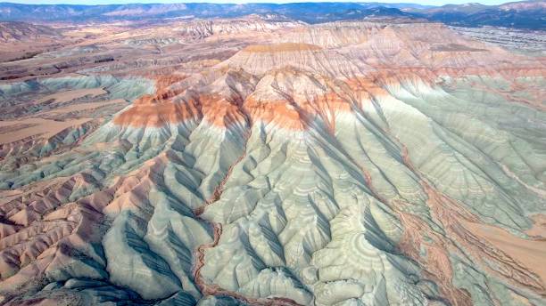 istock Arial view of rainbow mountains 2195531624