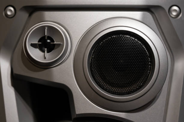 Audio speakers stereo system on a white background
