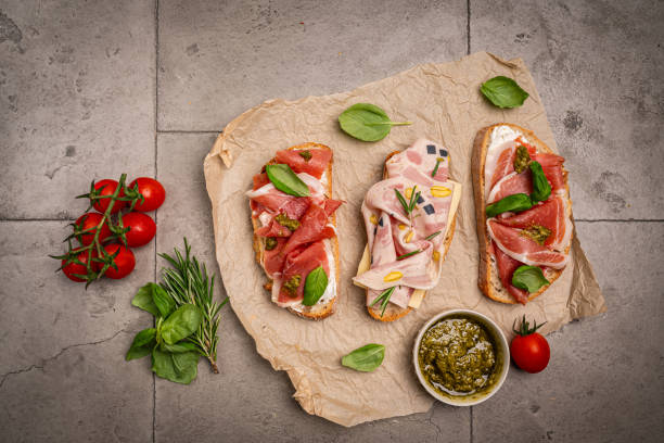 istock Assorted delicious baguette sandwiches 2195555718