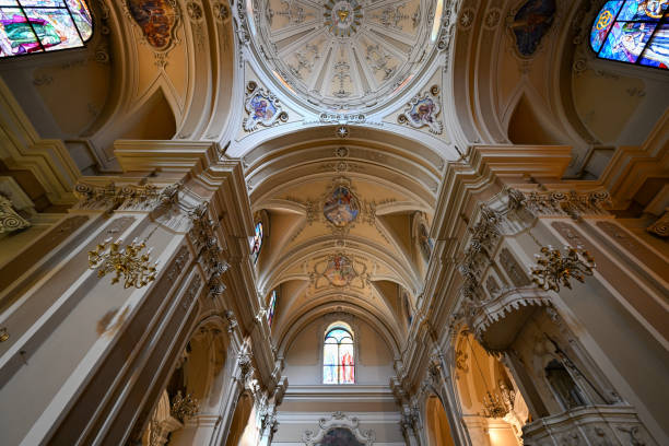 Ostuni , Italy - Aug 12, 2023: Ostuni, Brindisi, Puglia, church of San Francesco d’Assisi. The church of San Francesco is part of the ancient monastic complex of the Conventual Franciscan fathers.