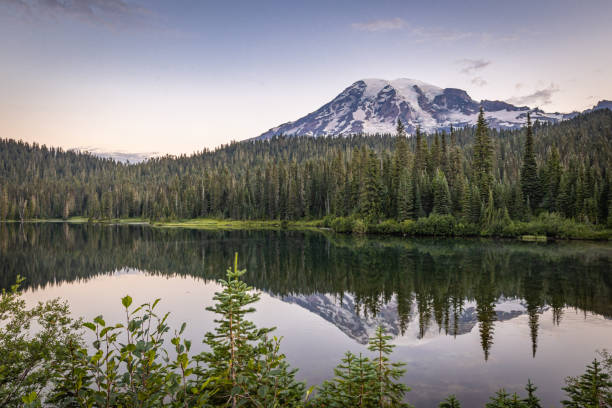 istock Mount Rainier seen from Reflection Lake, just after sunset. 2195569774