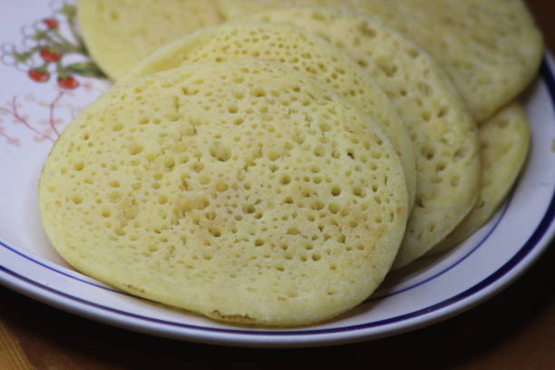 istock Baghrir Close Up, Traditional Moroccan Pancake 2195576857