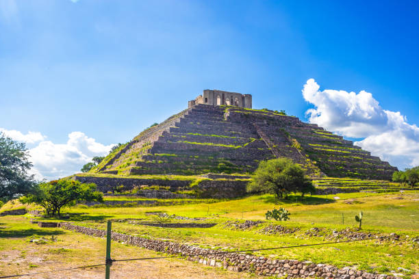 istock El Pueblito pyramid in Queretaro, surrounded by green vegetation 2195582816