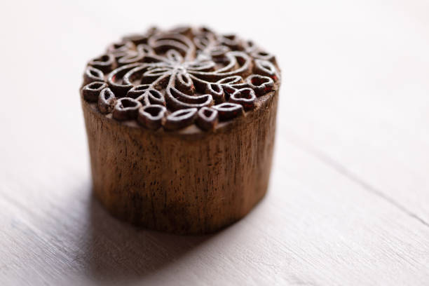 Hand carved wooden stamp