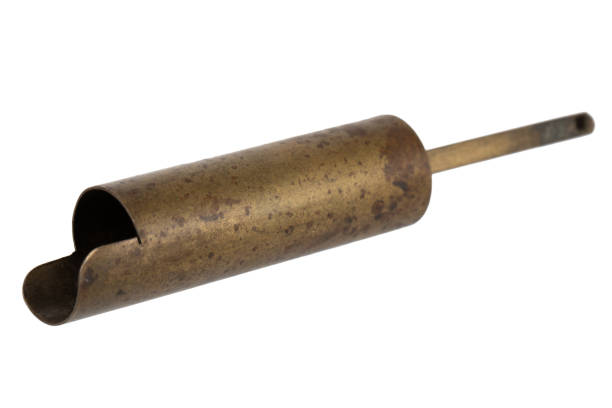 istock Antique black powder measure for loading cartridge. 2195588229