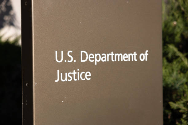 U.S. Department of Justice The Justice Department of the US government campaign headquarters stock pictures, royalty-free photos & images