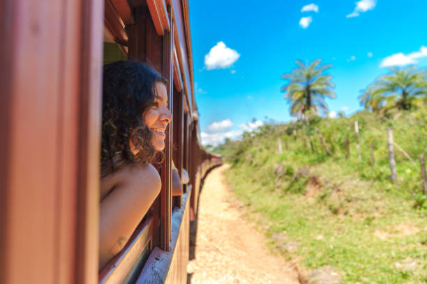 istock Woman traveling by train in Brazil 2195590879