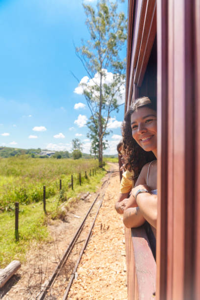 istock Woman traveling by train 2195590897