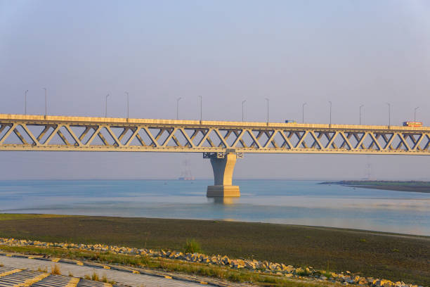 istock Padma Multipurpose Bridge In Bangladesh Close Up View 2195591459