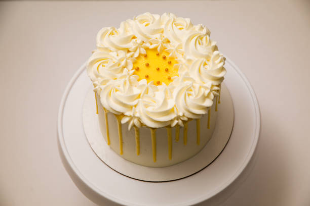 Cake on white background