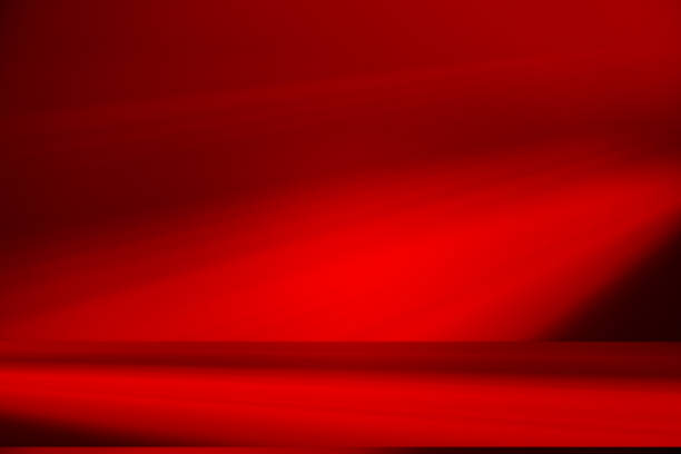 istock Wall interior background, studio and backdrops show products.with shadow from window color red . background for text insertion and presentation product 2195604968