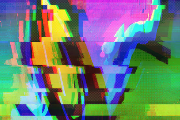 istock Abstract green, blue, yellow motion glitch art background 8 Bit Pixel Art 2195606351