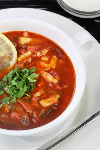 istock Russian meat soup Solyanka 2195609104
