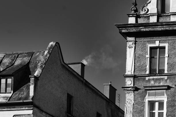 istock Urban development highlights contrast between contemporary architecture and social struggles 2195615015