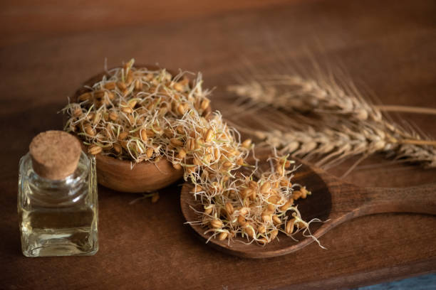 istock Healthy food - wheat germ and oil 2195617889