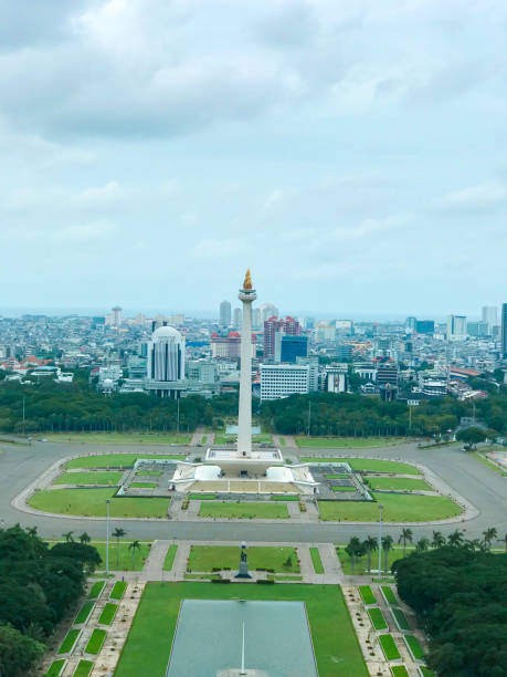 istock view of monas (national monument) from afar. jakarta, indonesia 2195621709