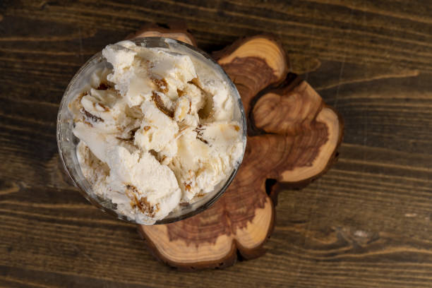 istock sweet cold ice cream with natural maple syrup 2195623606