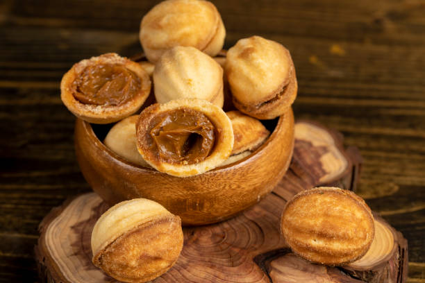 istock shortbread dessert with boiled condensed milk inside 2195623652