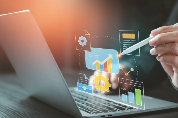 Data visualization: Transforming information into actionable insights for growth. Performance tracking: Optimizing results through real-time analytics. stock photo