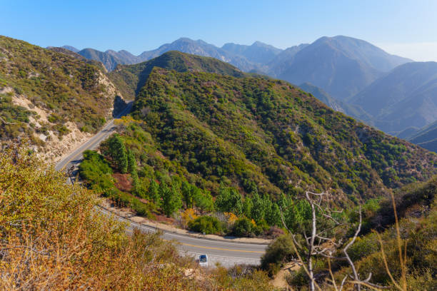 istock Winding Road Through Mountainous Terrain in Los Angeles 2195629473