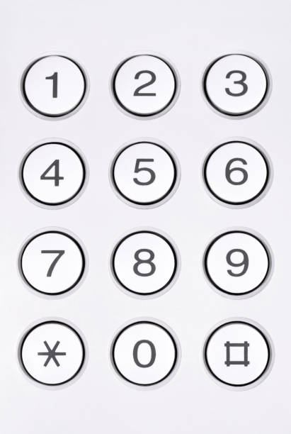 istock Round buttons with numbers close up 2195630680