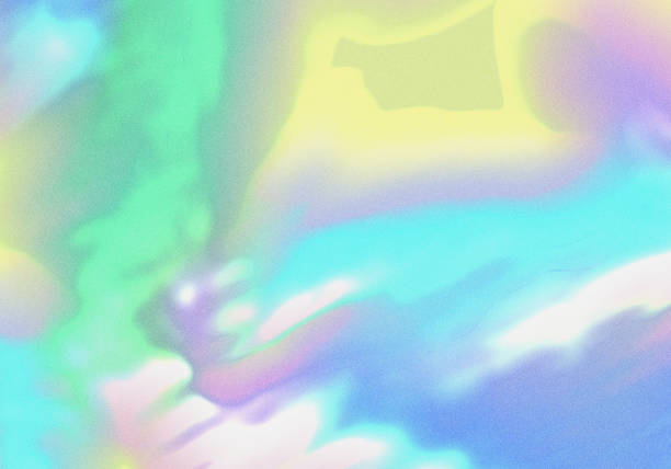 istock Holographic pastel background with grainy gradient color texture. Colorful digital grain soft noise effect. 2195633505