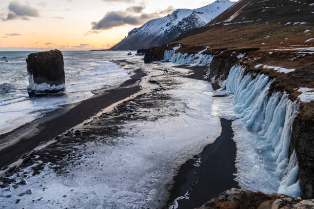 istock Golden hour along iceland's south coast 2195633985