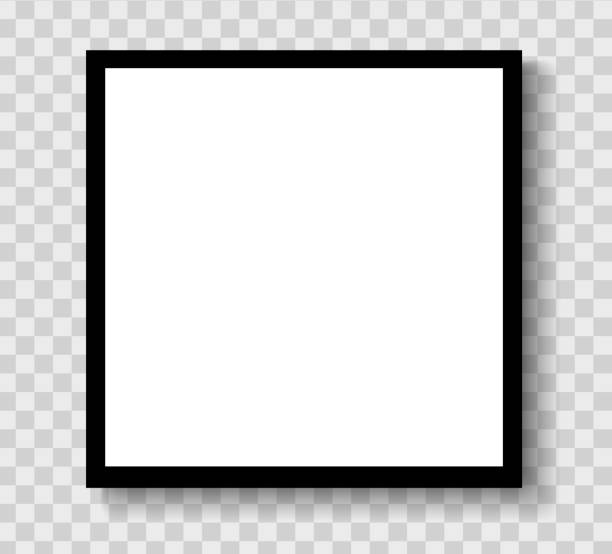 istock Mockup, modern Frame . Art  Design.  Vector illustration on transparent background 2195637457
