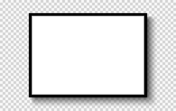 istock Mockup, modern Frame . Art  Design.  Vector illustration on transparent background 2195637484