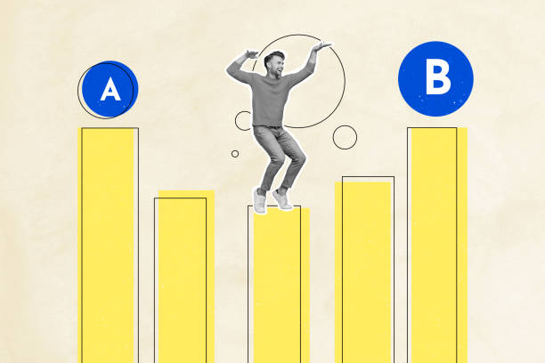 istock 3D collage design composite trend artwork sketch of young guy silhouette stand success achieve aim business charts graphics goal analyzing 2195638119